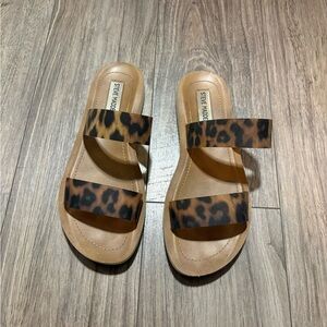 Steve Madden Tan and Leopard Women's Sandals